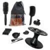 Escovas De Cabelo Kit Vazada Termica Com Acessorio Cor Laranja