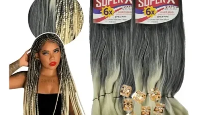 Kit 2 Pacotes Cabelo Jumbo Super X Box Braid 400g + Anéis Cor Ombre Hair Loiro T1b/613 Review