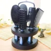 Kit 5 Escovas E Pentes De Cabelo Com Suporte